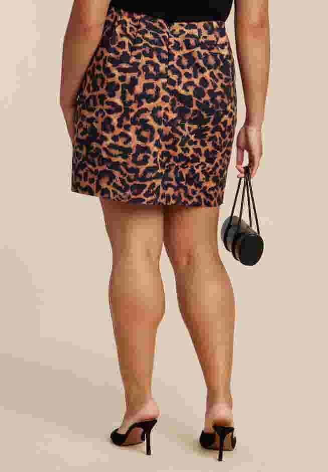 Leopard Print Mini Skirt image number 1