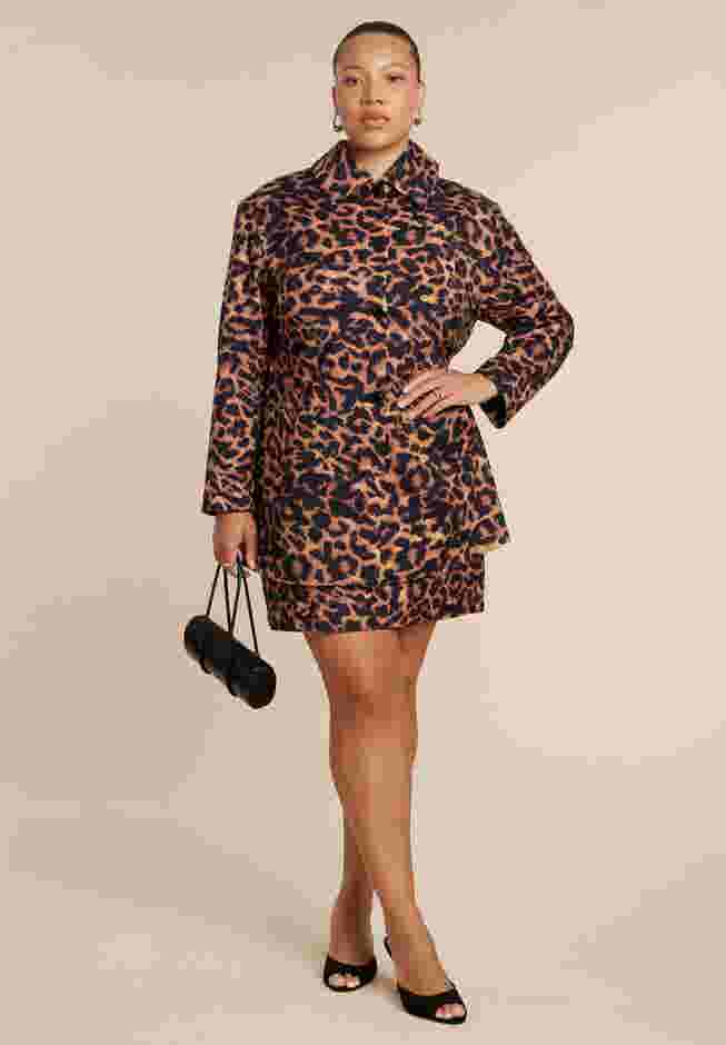 Leopard Print Mini Skirt image number 2