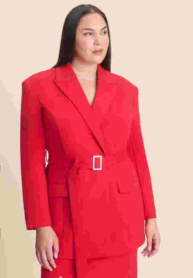 Belted Ponte Blazer image number 1