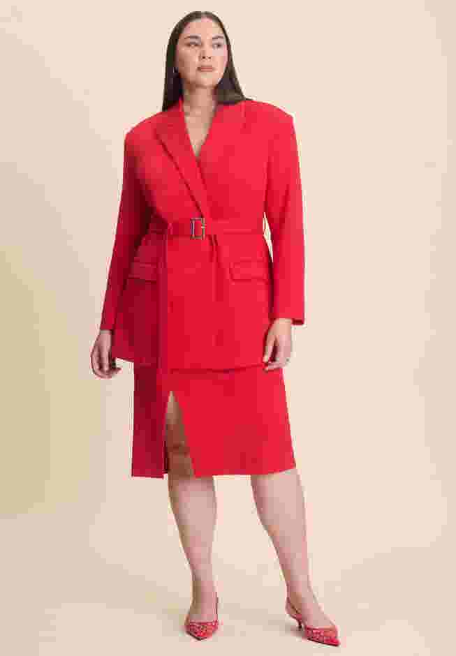 Belted Ponte Blazer image number 3