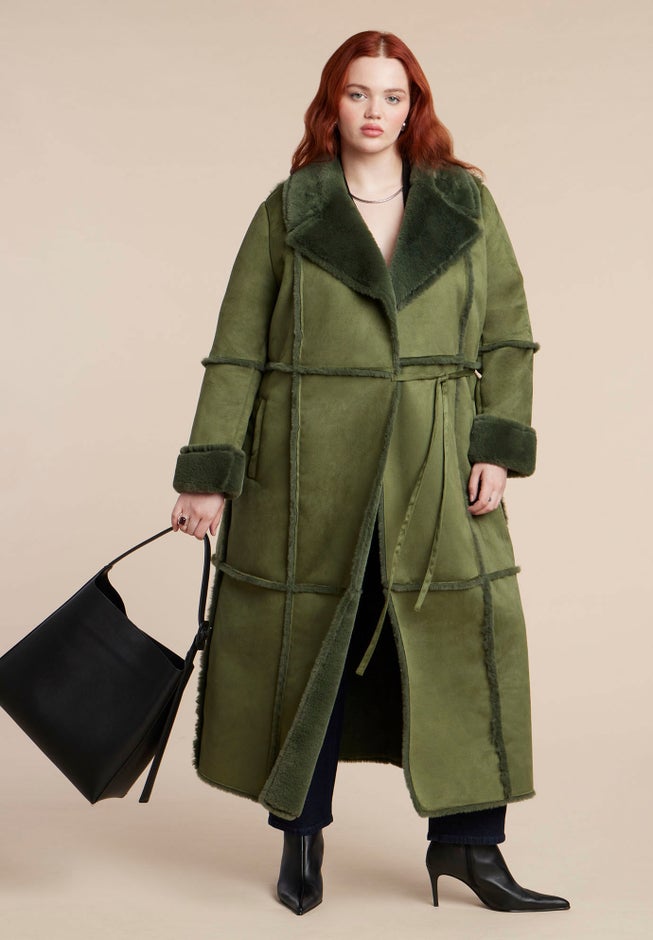 Long Sherpa Lined Coat image number 1