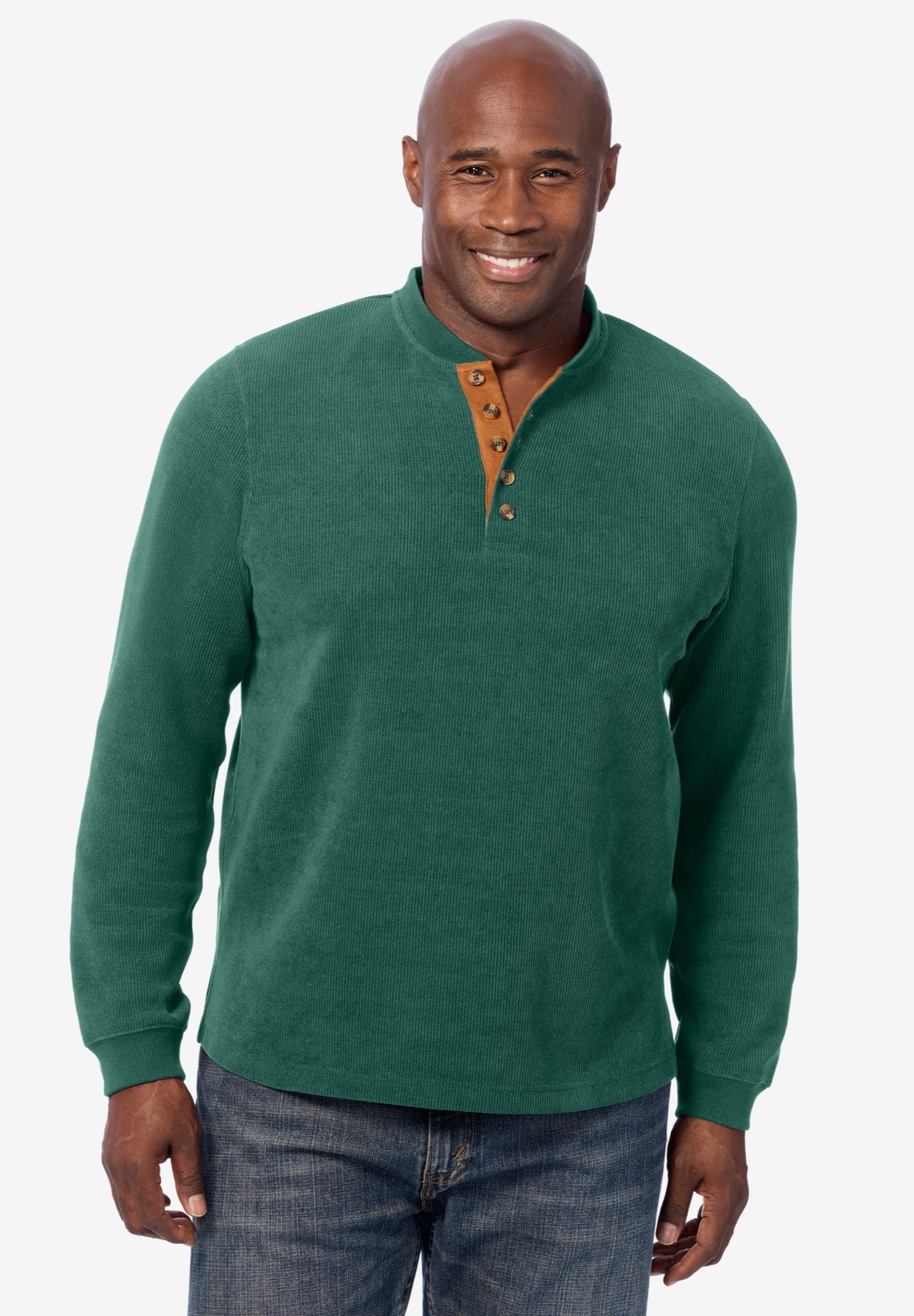 Soft Waffle Henley image number 3