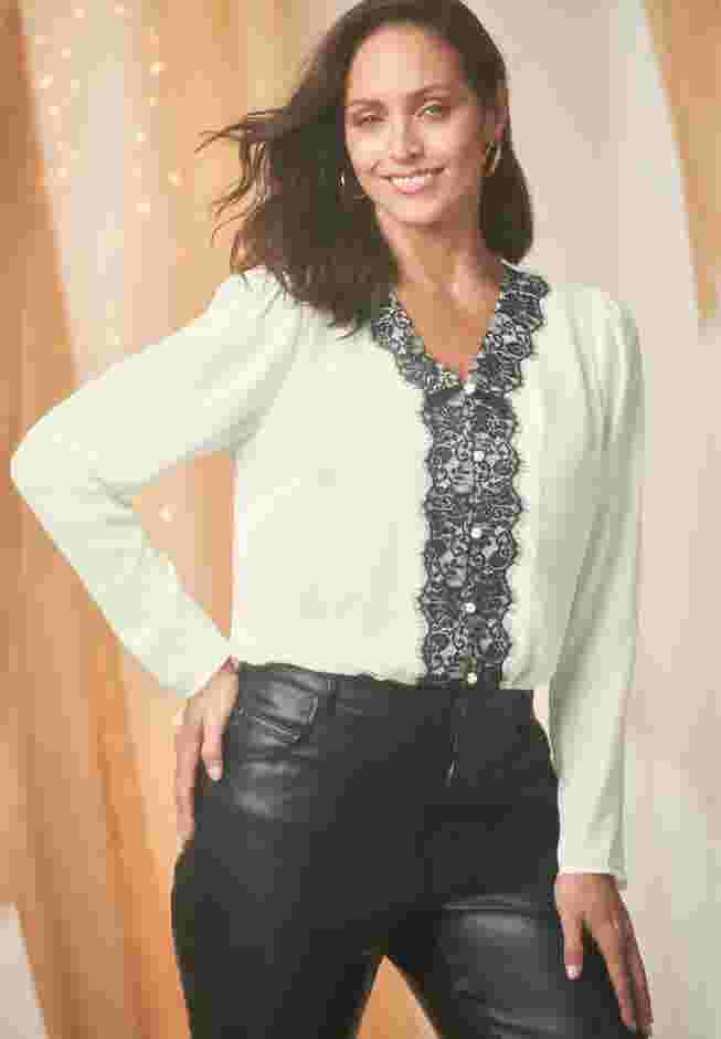 Lace Trim Blouse image number 0