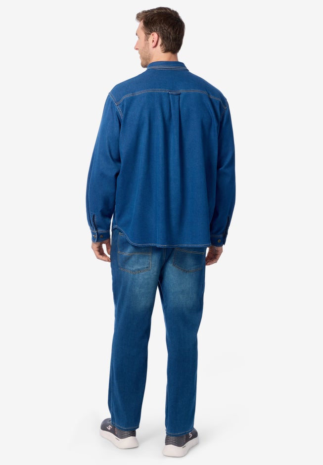 Knit Denim Shirt image number 1