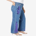 Plus Size Invisible Stretch® Iconic Sequin-Embellished Bootcut Jean image number null