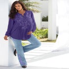 Plus Size Invisible Stretch® Iconic Sequin-Embellished Bootcut Jean image number null