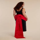 Contrast Draped Waist Gown image number null