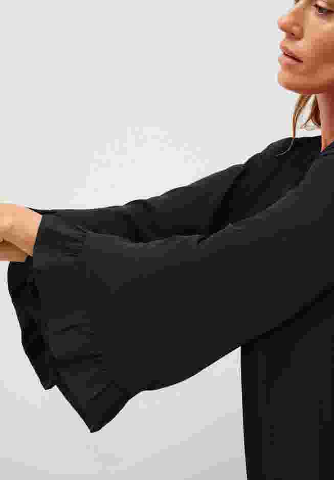 Long Ruffle Sleeve A-line Dress image number 2