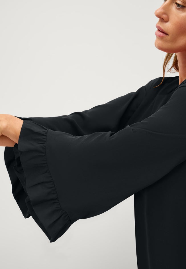 Long Ruffle Sleeve A-line Dress image number 2