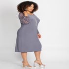 Beaded Mesh Shift Dress image number null