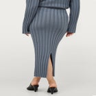 Wide Ribbed Maxi Sweater Skirt image number null