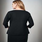 Mixed Media Ponte Faux Leather Top image number null