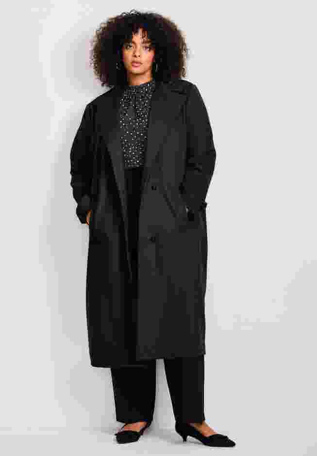 Funnel Neck Long Coat image number 0