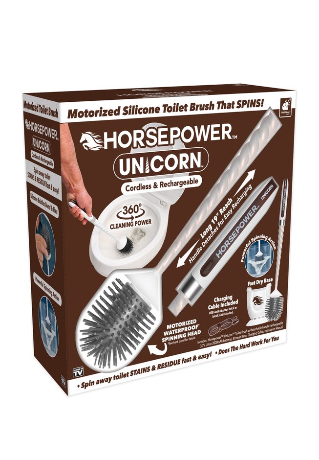 Horsepower&trade; Unicorn&trade; Motorized Silicone Toilet Brush image number 1