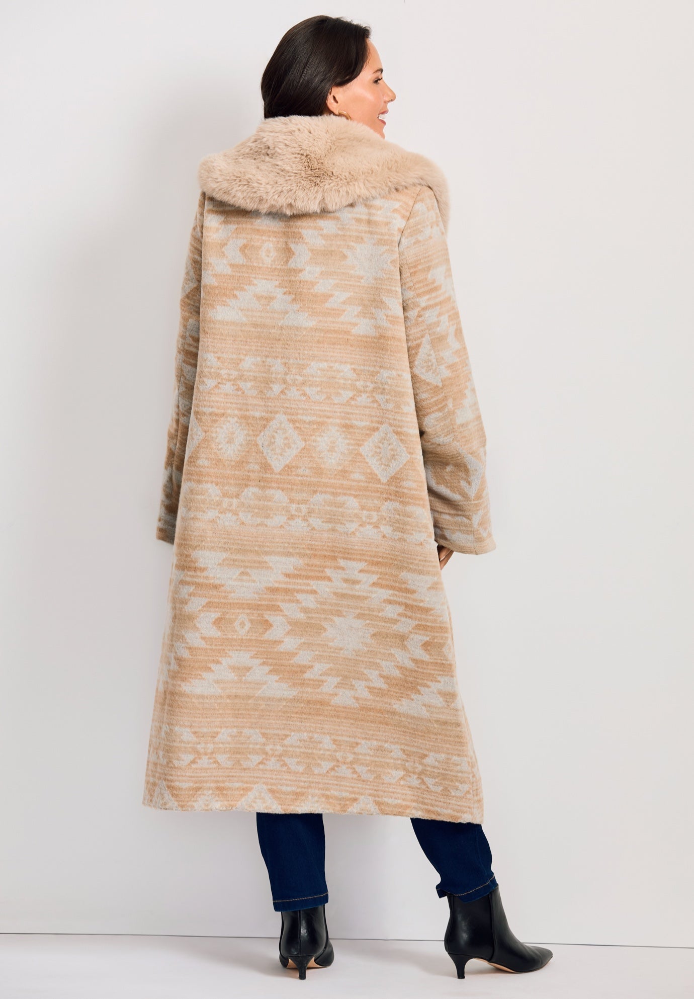 Faux Fur Trim Coat image number 1