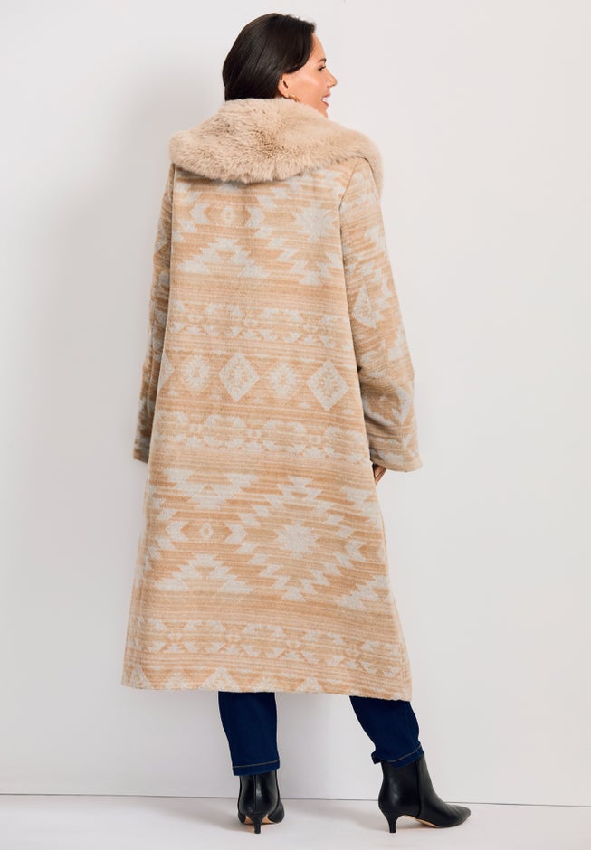 Faux Fur Trim Coat image number 1