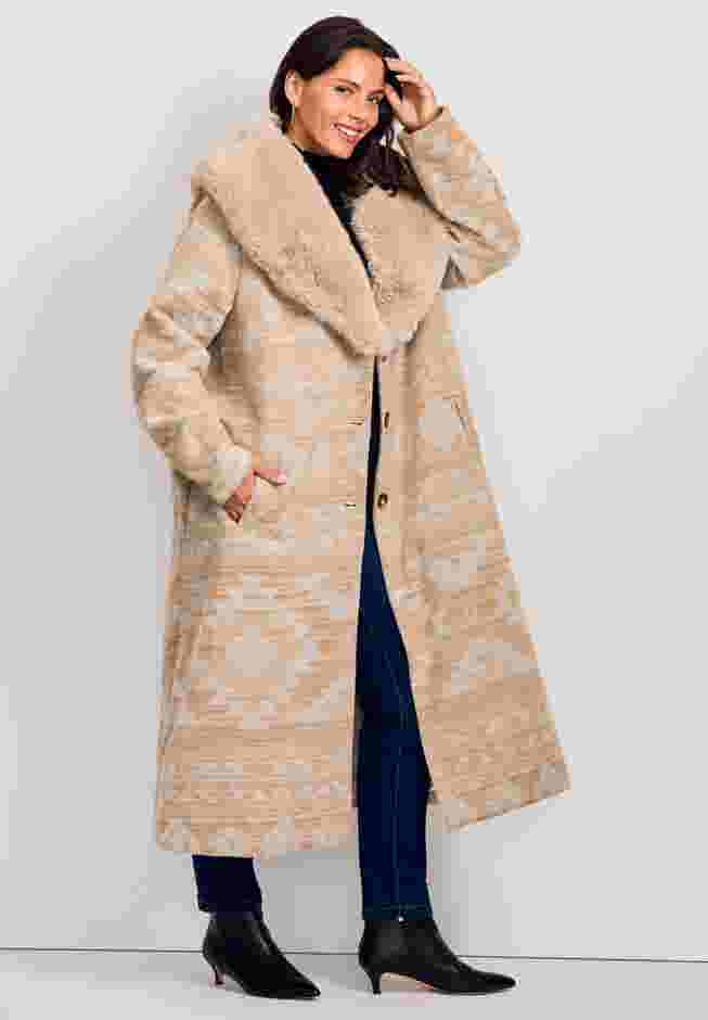 Faux Fur Trim Coat image number 2
