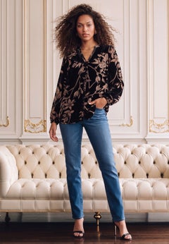 Velvet Burnout Blouse