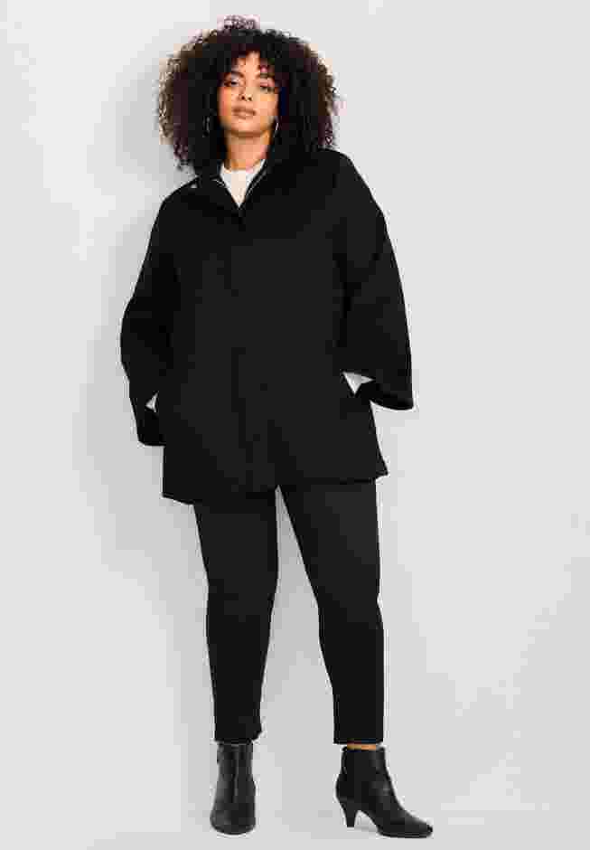 Brushed Wool Cape Coat image number 3