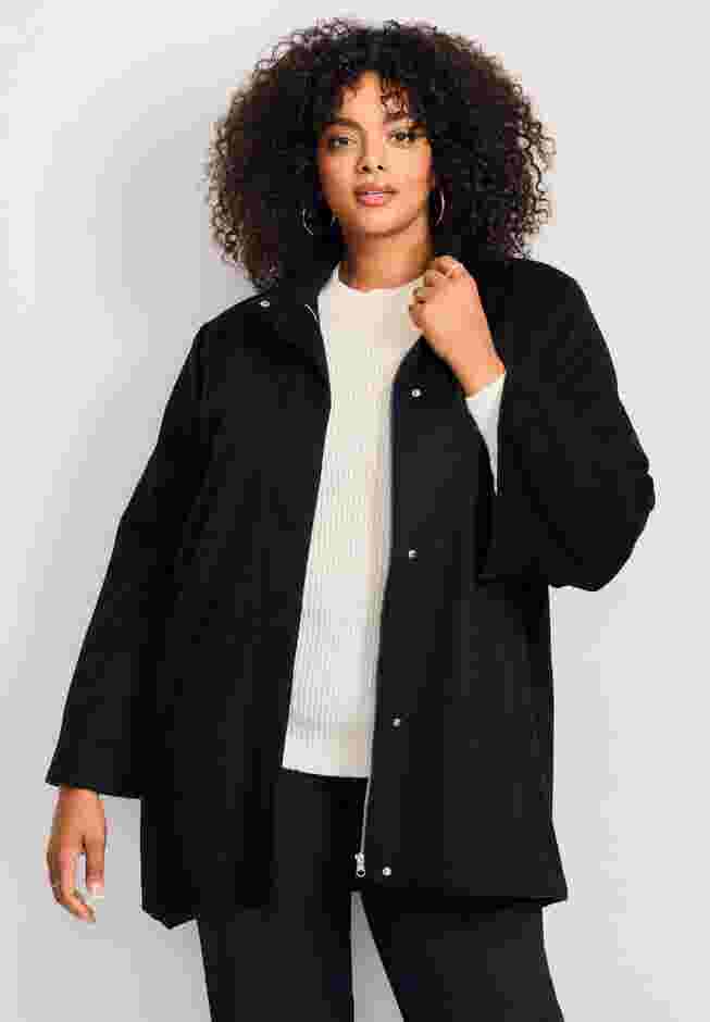 Brushed Wool Cape Coat image number 0