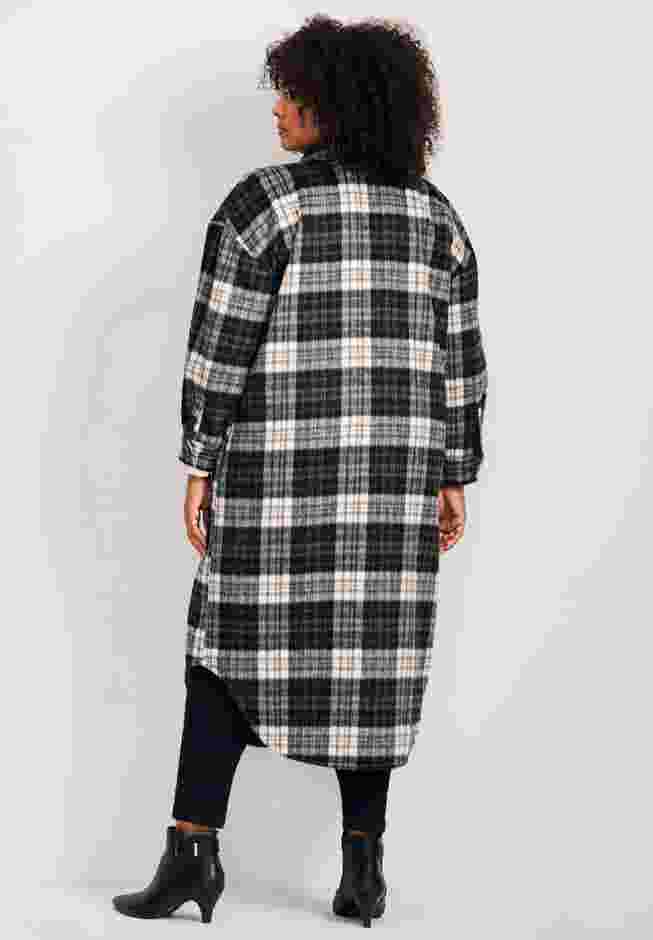 Brushed Long Shirt Jacket image number 1