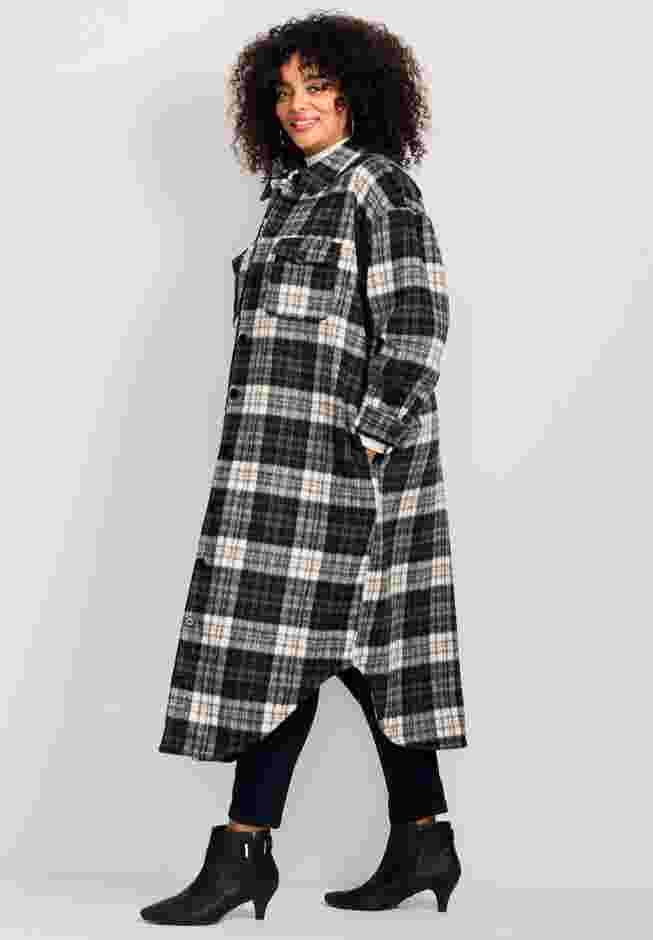 Brushed Long Shirt Jacket image number 2