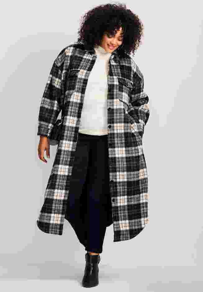 Brushed Long Shirt Jacket image number 0