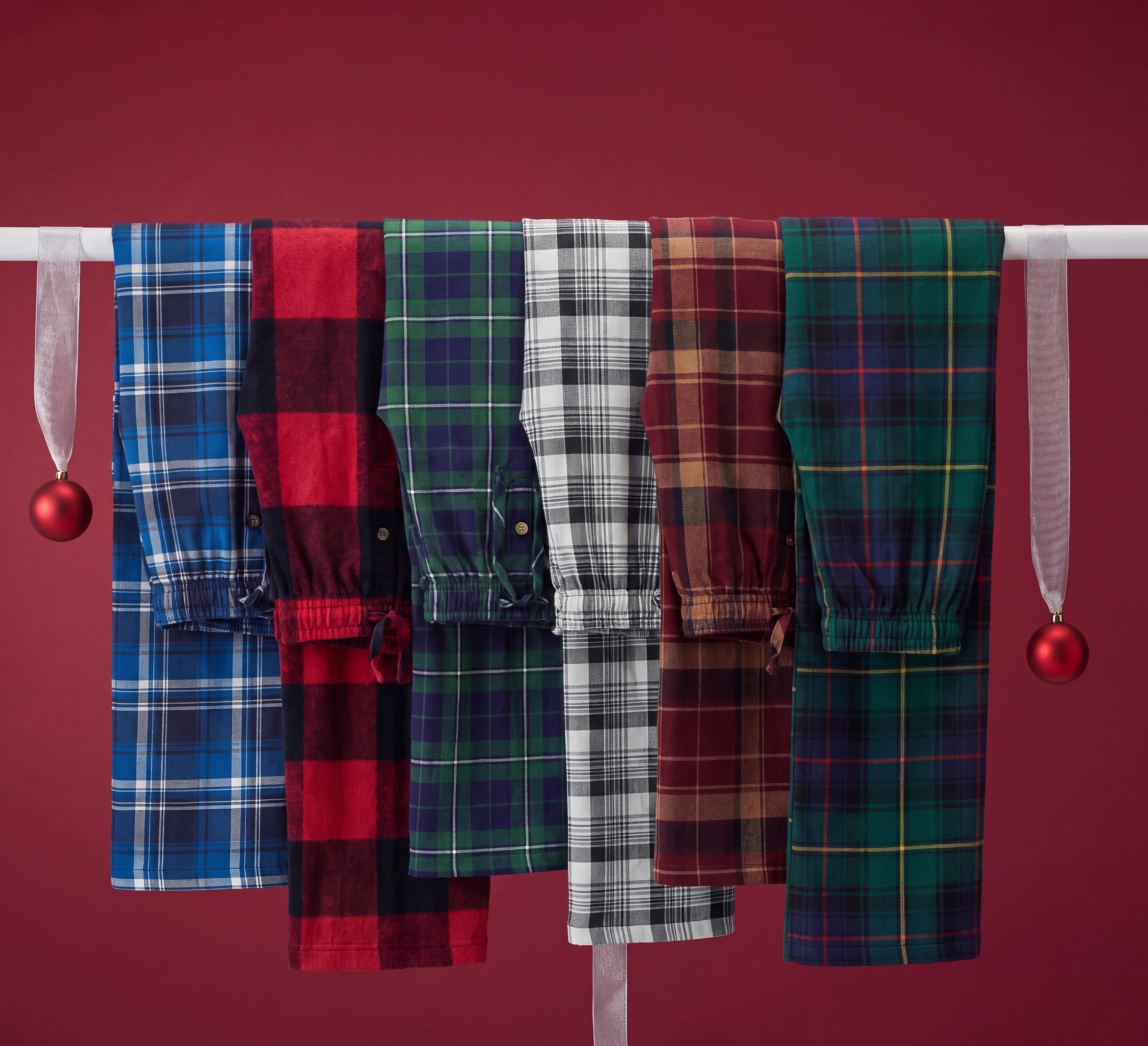 Flannel Plaid Pajama Pants image number 3