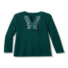 Embroidered Thermal Henley Tee image number null