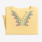 Embroidered Thermal Henley Tee image number null