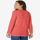 Embroidered Thermal Henley Tee image number null