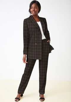 Double-Breasted Stretch Crepe Pantsuit