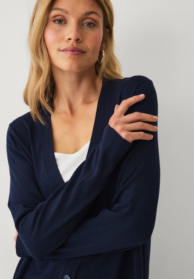 Long Button Front Cardigan image number 3