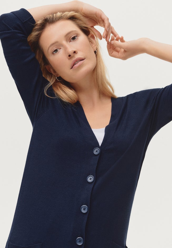 Long Button Front Cardigan image number 2