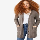 Long Button Front Cardigan image number null