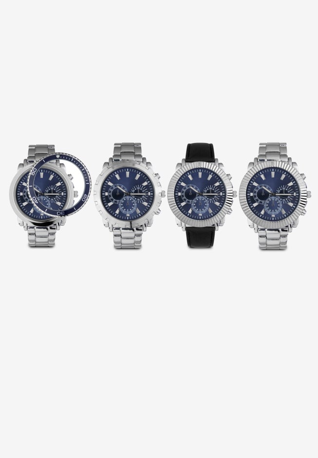 Silvertone/Black Watch Set image number null