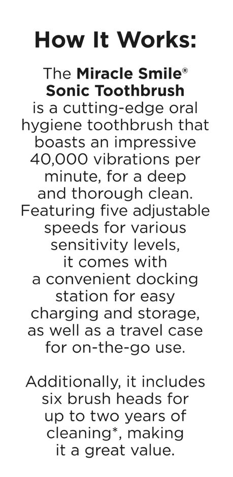 Miracle Smile® Ultra-Sonic Toothbrush image number 8