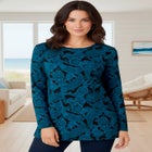 Plus Size Ultimate Cotton Crewneck Long Sleeve Tee image number null