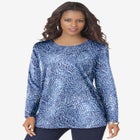 Plus Size Ultimate Cotton Crewneck Long Sleeve Tee image number 0