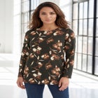 Plus Size Ultimate Cotton Crewneck Long Sleeve Tee image number 0