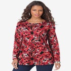 Plus Size Ultimate Cotton Crewneck Long Sleeve Tee image number null