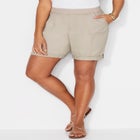 Stretch Knit Waist Cargo Short image number null