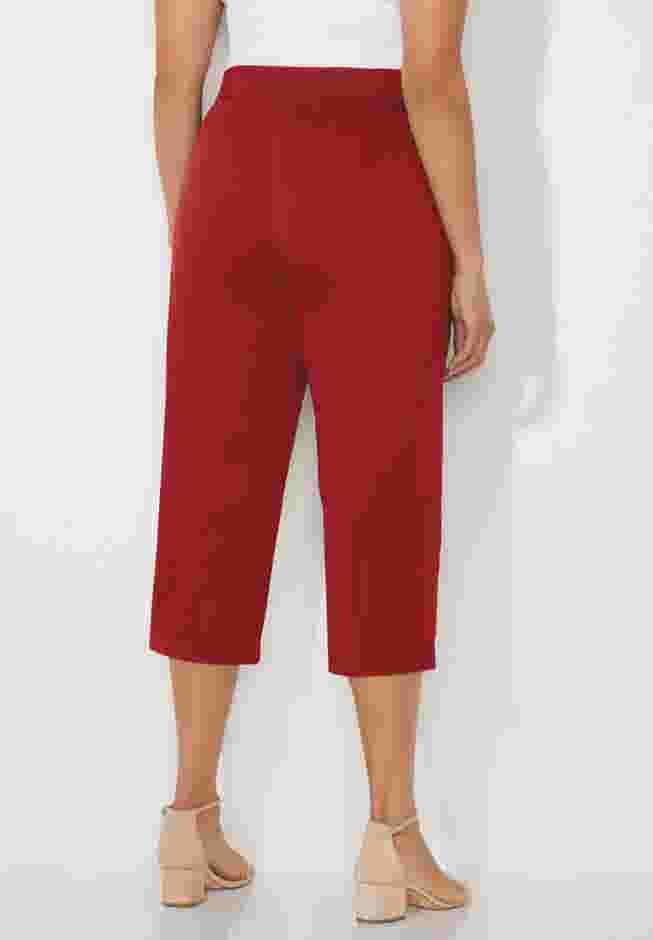 Stretch Knit Waist Cargo Capri image number 1