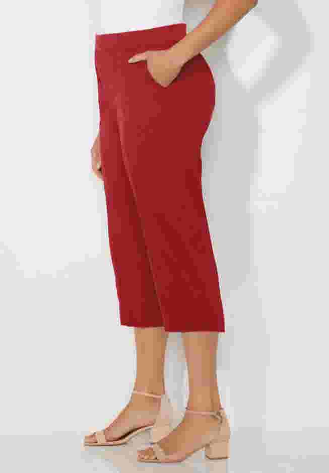 Stretch Knit Waist Cargo Capri image number 2