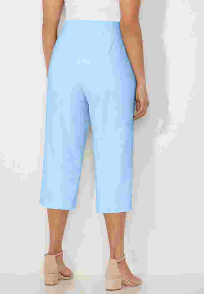 Stretch Knit Waist Cargo Capri image number 1