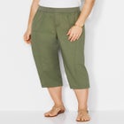 Stretch Knit Waist Cargo Capri image number null