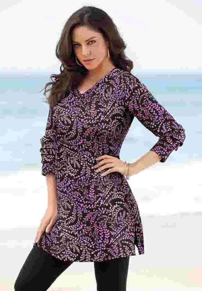 Ultimate Long Sleeve V Neck Tunic image number 4
