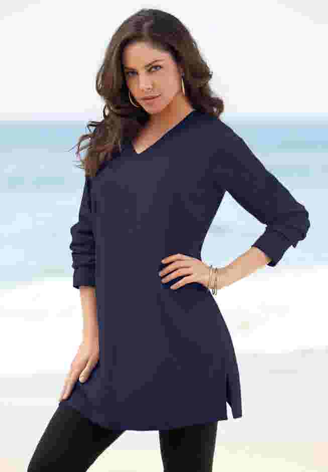 Ultimate Long Sleeve V Neck Tunic image number 5