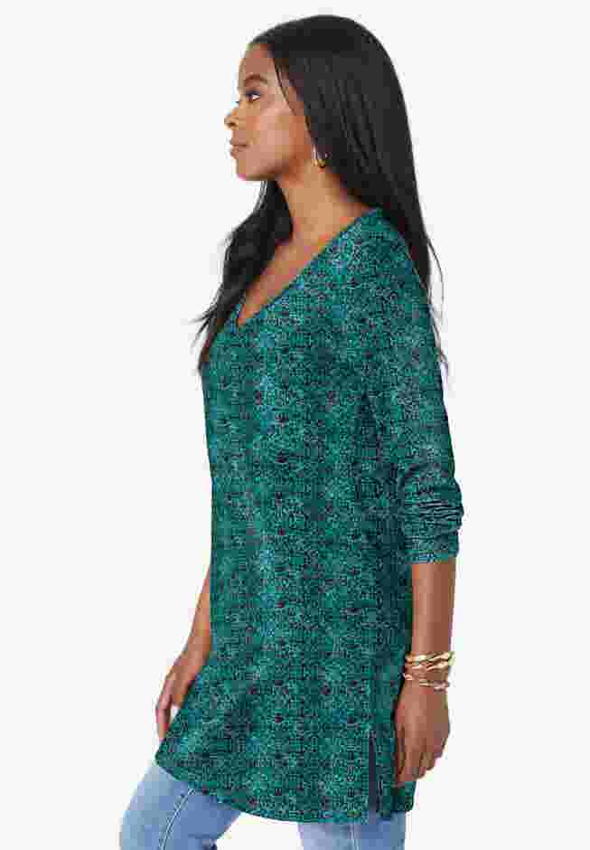 Ultimate Long Sleeve V Neck Tunic image number 2