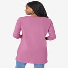 Plus Size Cotton Ultimate Long Sleeve V-Neck Tunic image number null